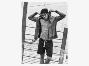 Luxury Hoodie For Men In Dark Melange Grey From Frescobol - Standing