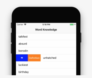 Demonstrating Swipe Actions On Rows - Demonstration