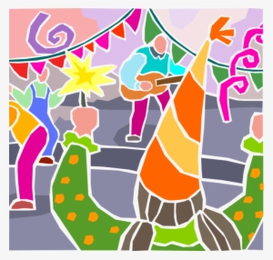 Vector Illustration Of Children's Birthday Party With - Illustration