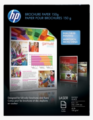 Hp Laser Glossy Brochure Paper 150 Gsm-150 Sht/letter/8 - Glossy Brochure Paper