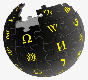 Wikipedia Logo Black And Yellow Globe Only - Wikipedia