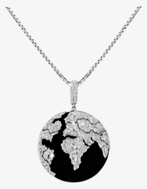 Conqueror Black Globe Pendant - Amee Philips Necklace Png