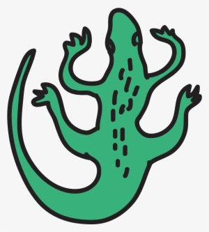 A Drawing Of A Alligator Head - Lizard Cartoon No Background
