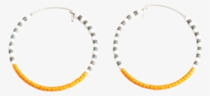 Sidai Orange Amber Zebra Hoop Earring - Milk Bone Farmer's Medley
