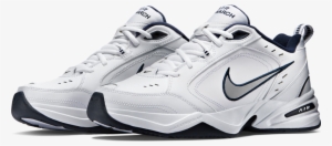 Nike Men's Air Monarch Iv White/metallic Silver - Nike Air Monarchs