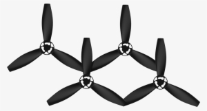 Power Battery And 4 Black Propellers For Parrot Bebop - Parrot Bebop Drone 2 Propeller Set (red/black)