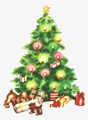 28 Collection Of Vintage Christmas Tree Clipart - Vintage Christmas Tree Clip Art