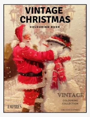 Vintage Christmas Colouring Book Colour Guide Ebook - Framed Tile