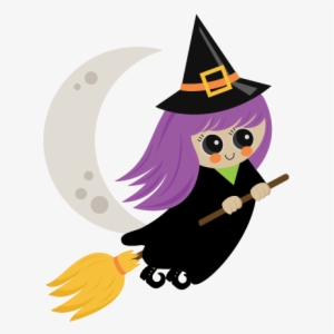 Flying Witch Svg Scrapbook Cut File Cute Clipart Files - Clip Art