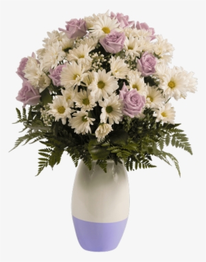 Daisy And Rose Vase Large Lavender • $74 - Bouquet
