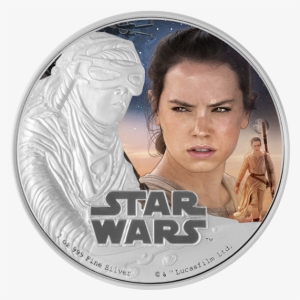 Fine Silver Coloured Coin Star Warstm - Star Wars Rey Coin