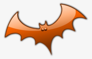 Orange Bat Clip Art - Halloween Ghost Clipart