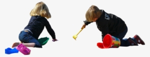 Kidsplayingsand - Child Sand Png