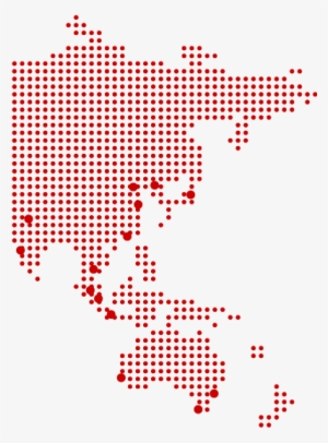 Asia Dots Red - Vector Graphics