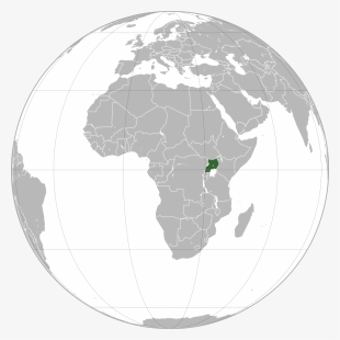 Uganda - Tunisia On A Globe
