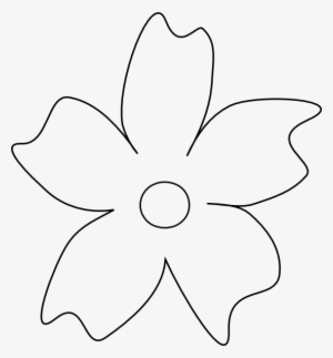 Five Petal Template Library Clip Art Bee - Five Petal Flower Outline