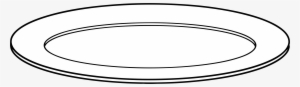 Big Image - Plate Clipart Black And White