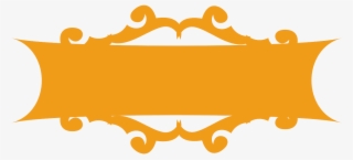 Fancy, Design, Orange, Banner, Blank, Decoration - Bordes Para Titulos Png