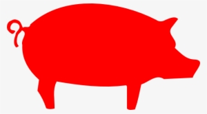 Pig Outline - Pig Clipart Red
