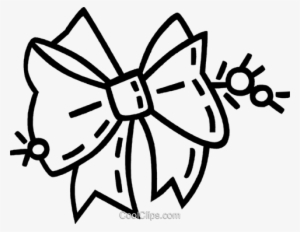 Christmas Ribbon Tied In A Bow Royalty Free Vector - Clip Art