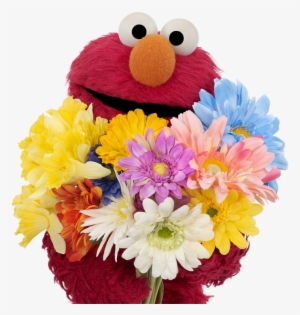 Elmo On Twitter - Elmo With Flowers