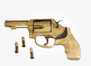 Yellow And Black Diamond Pistol - Diamond Pistol Png