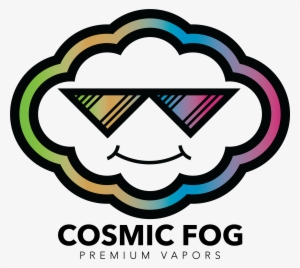 Cosmic Fog Rainbow Logo With Type - Cosmic Fog Vapor Logo