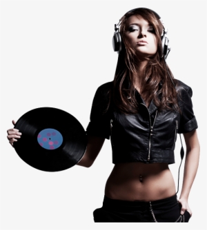 Female-dj - Girl With Headphone Png