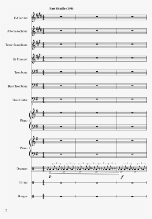 Jungle Swing Sheet Music 2 Of 40 Pages - Can Can Orchestra Score