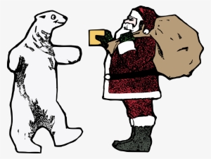 This Free Icons Png Design Of Santa And The Polar Bear