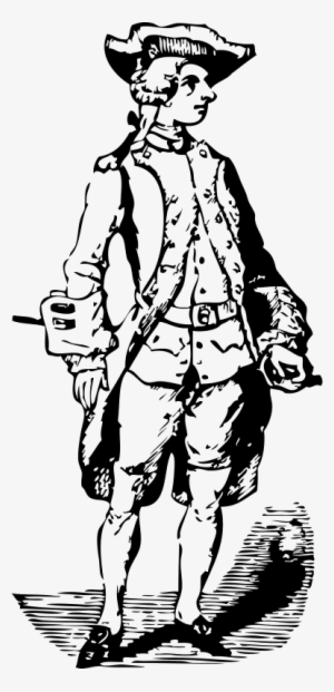 Free Vector Soldier Historic Cothing Clip Art - British Red Coat Black And White