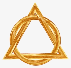 Holy Trinity Triangle Circle Gold 893202 - Triangulo De Oro Png