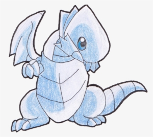 Blue Eyes Clipart Anime Eye - Cute Blue Eyes White Dragon