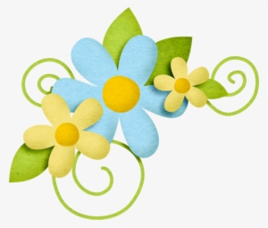 Yellow Flower Clipart Scrapbook Png - Scrapbook Flower Png