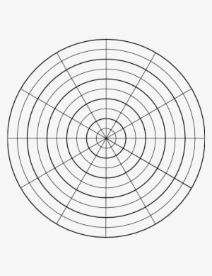 A Png Image Of A Polar Line Grid - Clock Numeral Positioning Guide