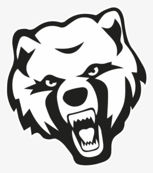 Bear Head Black & White - Catholic High School Baton Rouge Bears