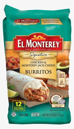 Chicken & Monterey Jack Cheese Burritos - El Monterey Chicken And Cheese Burrito