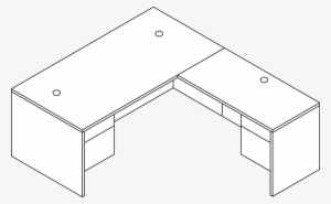 L Shape Desk - Hon 10500 Series Pedestal Desk