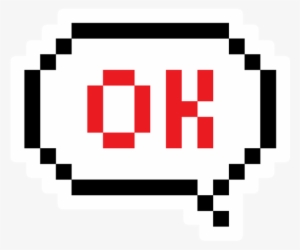 Pixel Heart Ok Sticker - Speech Bubble Gif