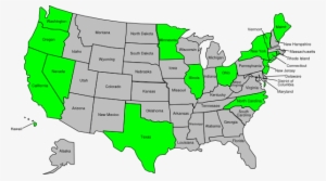 This Free Clipart Png Design Of Us Color Map With State