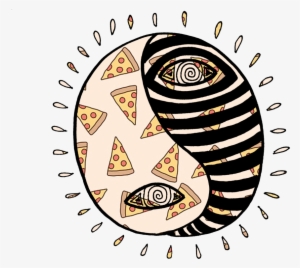 Pizza Yinyang - Sticker