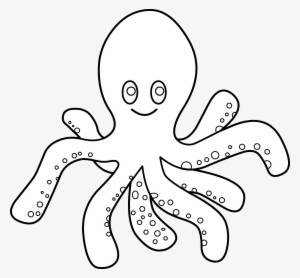 Octopus Clipart Black And White - Star Fish L Coloring Pages