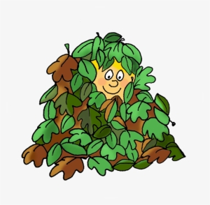 Boy Playing In Pile Of Autumn Leaves - Pile Of Leaves Clipart