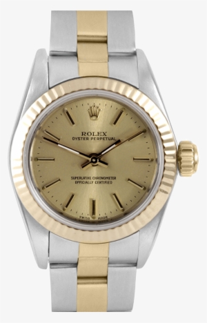 Pre-owned Rolex Ladies Oyster Perpetual Watch - Rolex Ladies Datejust Gold & Steel Champagne Index