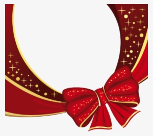 Christmas Ribbon Sticker - Greeting Card Vector