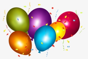 And Balloons Banner Free Download Huge - Balloons And Confetti Transparent