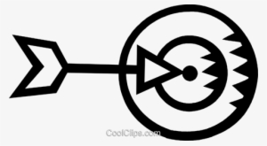 Flecha Em Um Alvo Livre De Direitos Vetores Clip Art - Illustration