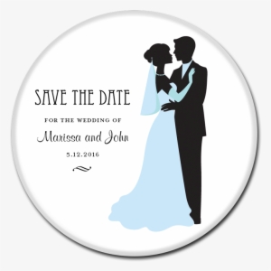 Save The Date Button - Bride
