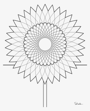 Top Sunflower Drawing Color Pictures Free - Line Flower Cartoon Black And White