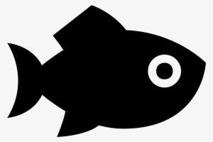 Fish Food Icon - Transparent Black Fish Icon